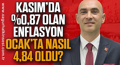 KASIM’DA %0,87 OLAN ENFLASYON OCAK’TA NASIL 4,84 OLDU?