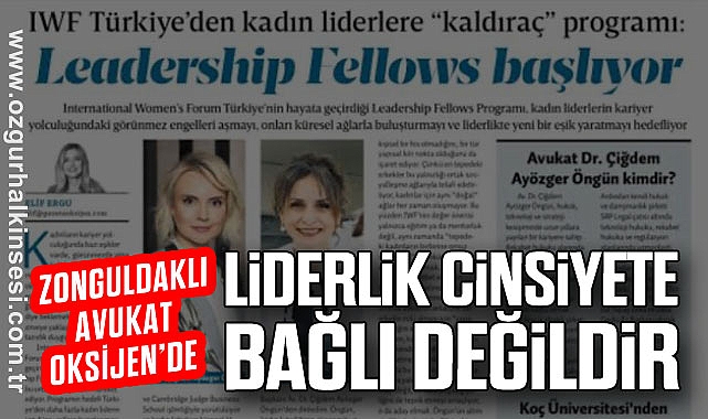 “LİDERLİK CİNSİYETE BAĞLI DEĞİLDİR”