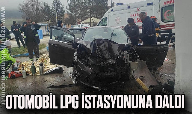 Otomobil LPG İstasyonuna Daldı