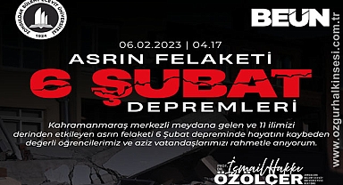 Özölçer’den 6 Şubat Anma Mesajı