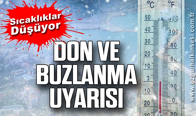 Sıcaklıklar Düşüyor: Don ve Buzlanma Uyarısı