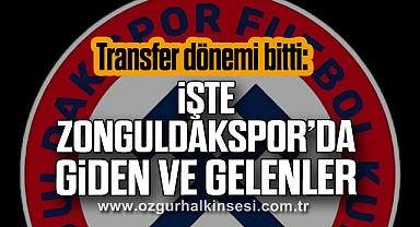 Transfer dönemi bitti: İşte Zonguldakspor’da giden ve gelenler
