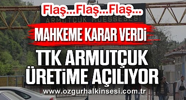 TTK ARMUTÇUK ÜRETİME AÇILIYOR