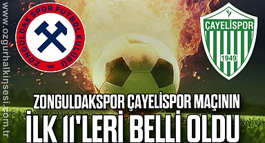 Zonguldakspor Çayelispor maçının ilk 11'leri belli oldu