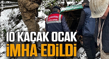 10 kaçak ocak imha edildi