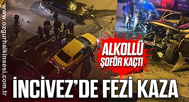 ALKOLLÜ ŞOFÖR KAÇTI: İNCİVEZ'DE FEZİ KAZA
