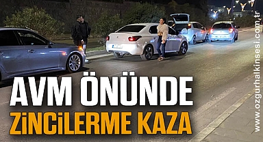 AVM ÖNÜNDE ZİNCİLERME KAZA