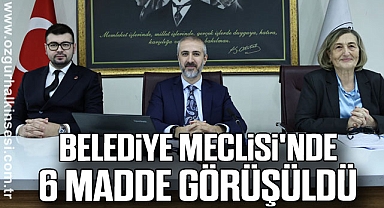 Belediye Meclisi'nde 6 Madde Görüşüldü