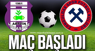Hopaspor Zonguldakspor maçı başladı