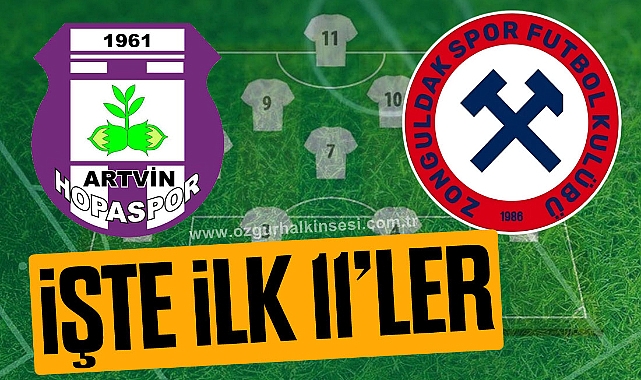 Hopaspor Zonguldakspor maçı ilk 11’leri belli oldu