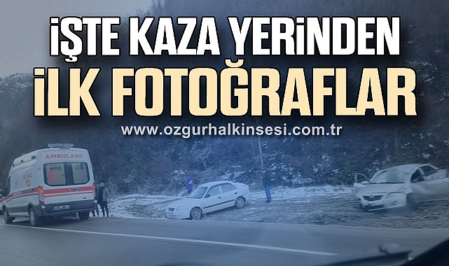 İŞTE KAZA YERİNDEN İLK FOTOĞRAFLAR