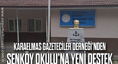 Karaelmas Gazeteciler Derneği’nden Şenköy Okulu’na Yeni Destek