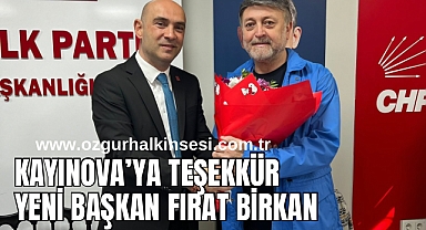 KAYINOVA’YA TEŞEKKÜR YENİ BAŞKAN FURAT BİRKAN 