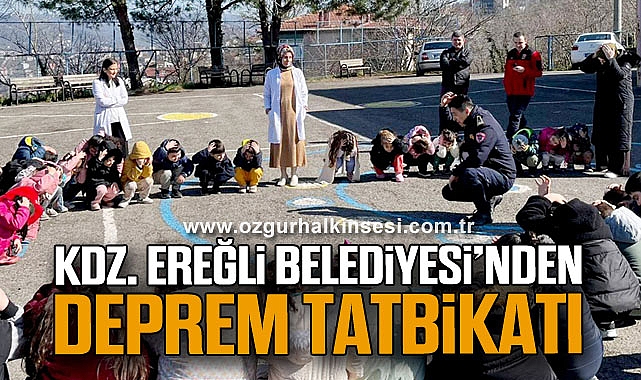 KDZ. EREĞLİ BELEDİYESİ'NDEN DEPREM TATBİKATI