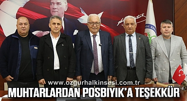 MUHTARLARDAN POSBIYIK’A TEŞEKKÜR