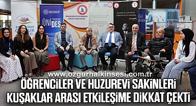 Öğrenciler ve huzurevi sakinleri kuşaklar arası etkileşime dikkat çekti