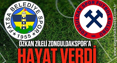 Özkan Zileli Zonguldakspor’a hayat verdi