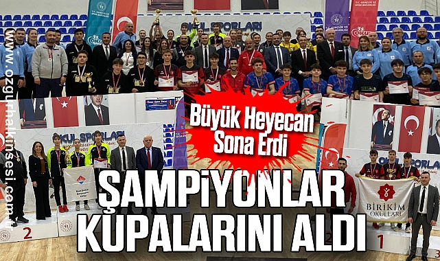 Şampiyonlar Kupalarını Aldı
