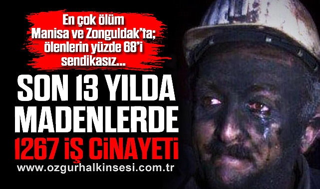 Son 13 yılda madenlerde 1267 iş cinayeti
