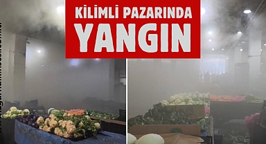 KİLİMLİ PAZARINDA YANGIN