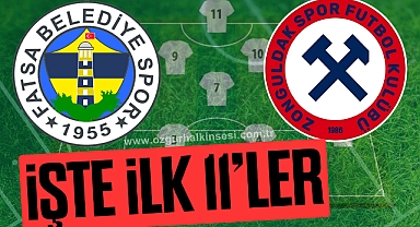 Zonguldakspor Fatsa Belediyespor maçı ilk 11’leri belli oldu