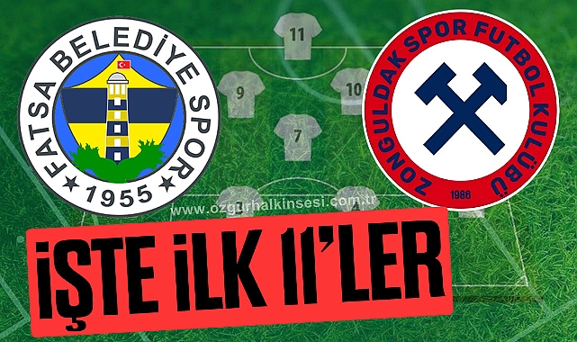 Zonguldakspor Fatsa Belediyespor maçı ilk 11’leri belli oldu