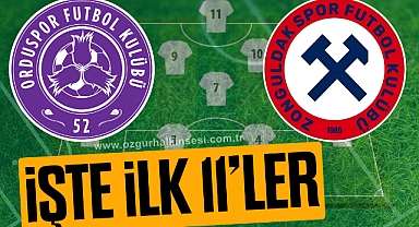 52 Orduspor Zonguldakspor maçında ilk 11’ler belli oldu