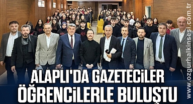 Alaplı'da gazeteciler öğrencilerle buluştu