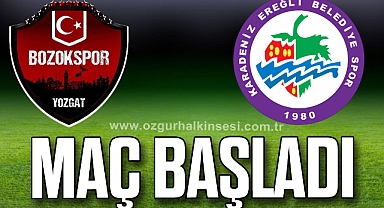Bozokspor Kdz.Ereğli Belediyespor maçı başladı