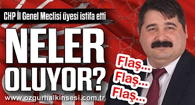 CHP İl Genel Meclisi üyesi istifa etti: NELER OLUYOR?