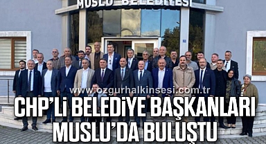 CHP’li Belediye Başkanları Muslu’da Buluştu