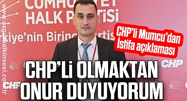 CHP’Lİ OLMAKTAN ONUR DUYUYORUM 