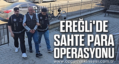 Ereğli'de sahte para operasyonu