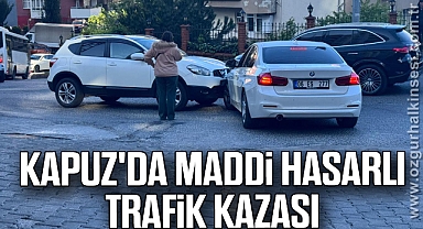 Kapuz'da Maddi Hasarlı Trafik Kazası