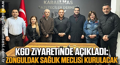 KGD ziyaretinde açıkladı: Zonguldak Sağlık Meclisi kurulacak