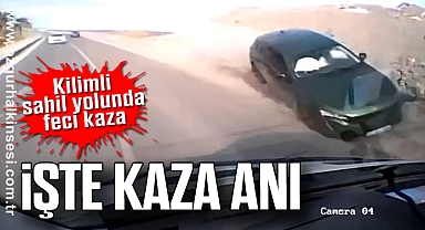 Kilimli sahil yolunda feci kaza: İŞTE KAZA ANI