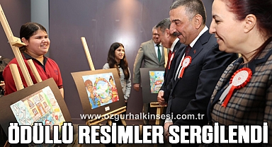 ÖDÜLLÜ RESİMLER SERGİLENDİ 
