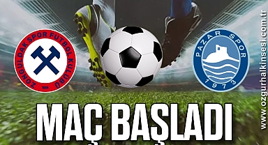 Pazarspor Zonguldakspor maçı başladı