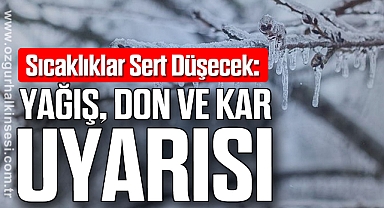 Sıcaklıklar Sert Düşecek: Yağış, Don ve Kar Uyarısı