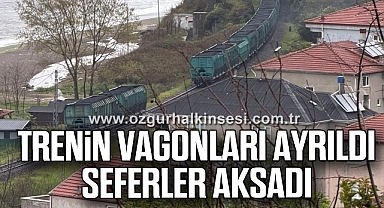 Trenin vagonları ayrıldı, seferler aksadı