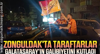 Zonguldak'ta taraftarlar Galatasaray'ın galibiyetini kutladı