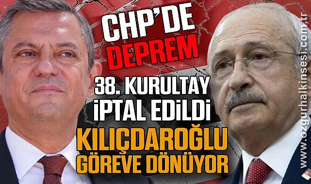 CHP’de Deprem: 38. Kurultay İptal Edildi, Kılıçdaroğlu Göreve Dönüyor