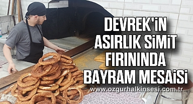 Devrek'in asırlık simit fırınında bayram mesaisi