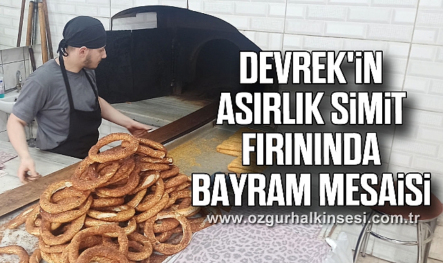 Devrek'in asırlık simit fırınında bayram mesaisi
