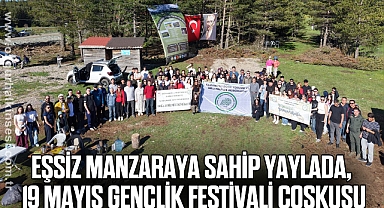 Eşsiz manzaraya sahip yaylada, 19 Mayıs Gençlik Festivali coşkusu