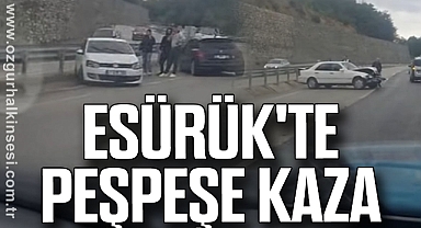 ESÜRÜK'TE PEŞPEŞE KAZA