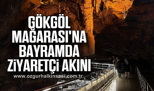 Gökgöl Mağarası'na bayramda ziyaretçi akını