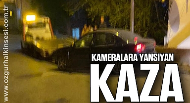Kameralara yansıyan kaza