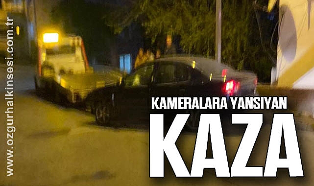 Kameralara yansıyan kaza