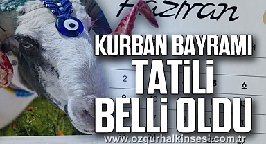 Kurban Bayramı tatili belli oldu